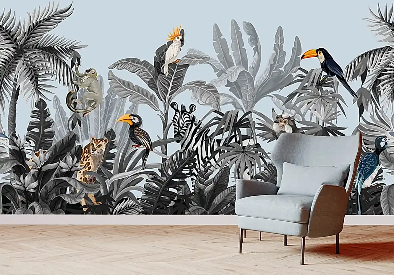 Orman Desenli Duvar Kağıdı