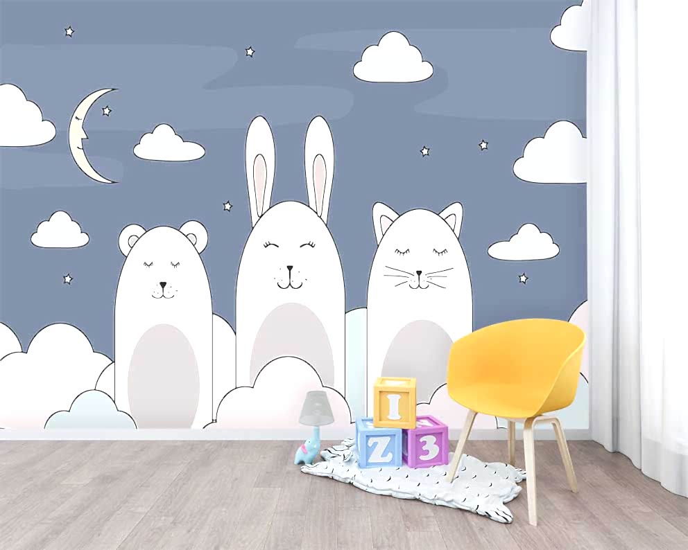 Sevimli Hayvanlar Çocuk Odası Duvar Kağıdı