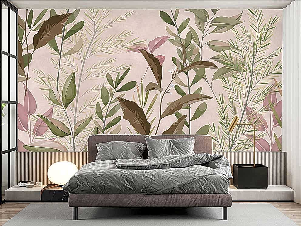 Pastel Yapraklar Temalı Poster Duvar Kağıdı - Görsel 2