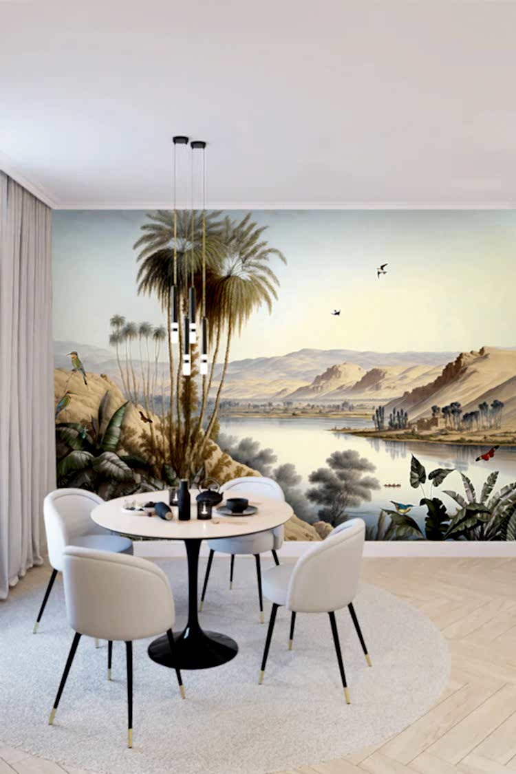 Tropikal Palmiyeler ve Manzaralı Duvar Kağıdı - Görsel 4