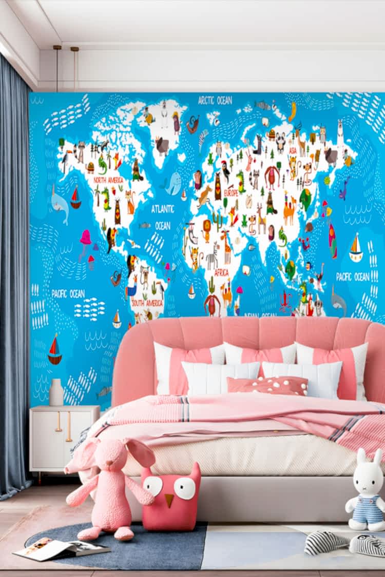 Dünya Haritası Duvar Kağıdı - Görsel 2