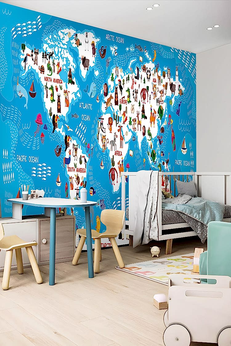 Dünya Haritası Duvar Kağıdı - Görsel 3