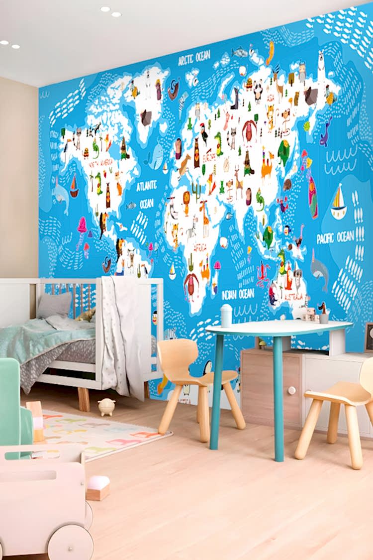 Dünya Haritası Duvar Kağıdı - Görsel 4