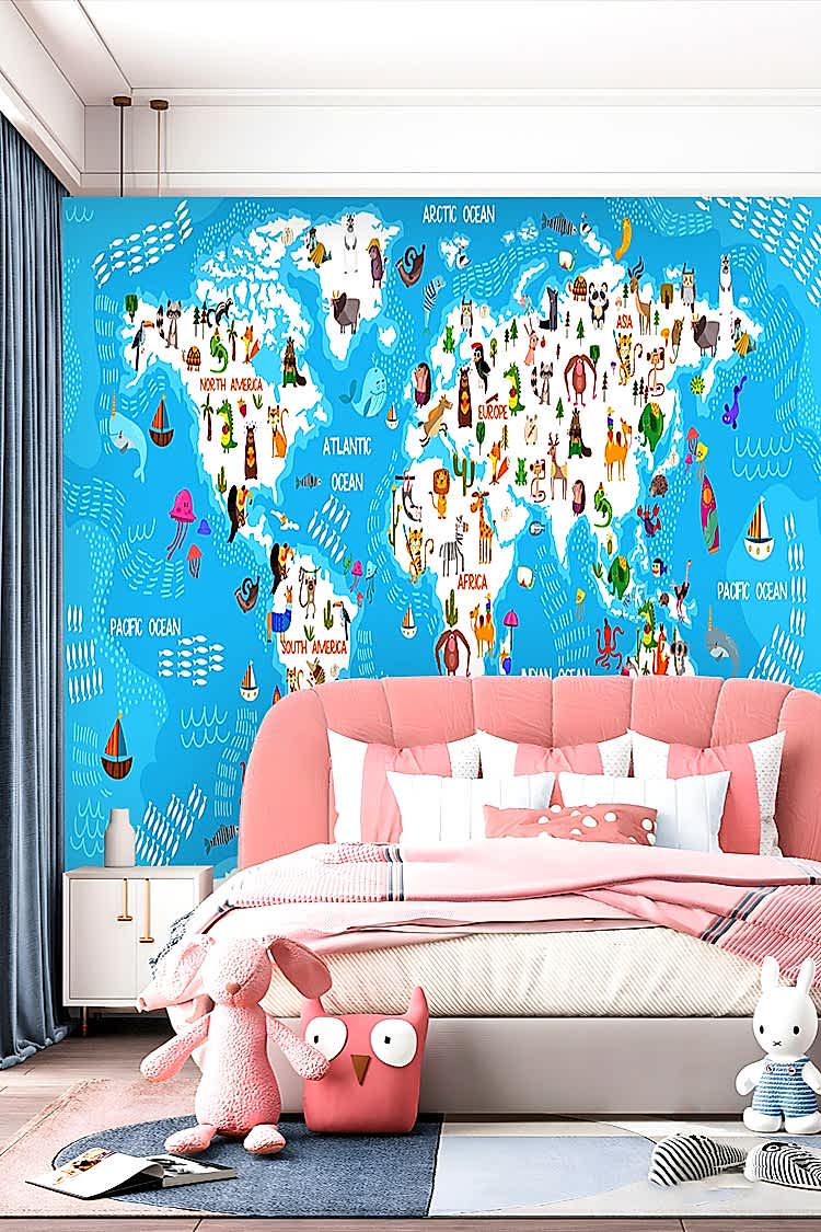 Dünya Haritası Duvar Kağıdı - Görsel 2