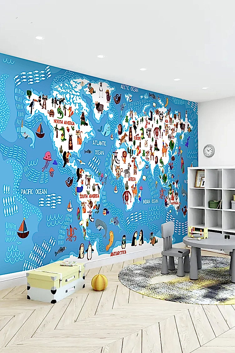 Dünya Haritası Duvar Kağıdı - Görsel 5