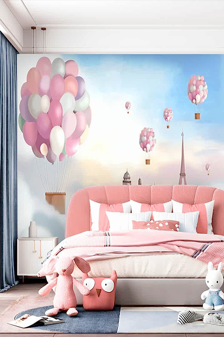 Balonlar ve Paris Duvar Kağıdı