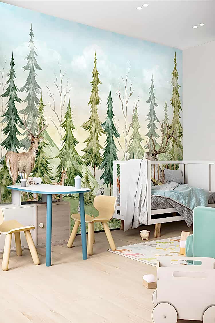 Orman ve Yaban Hayatı Temalı Duvar Kağıdı - Görsel 3