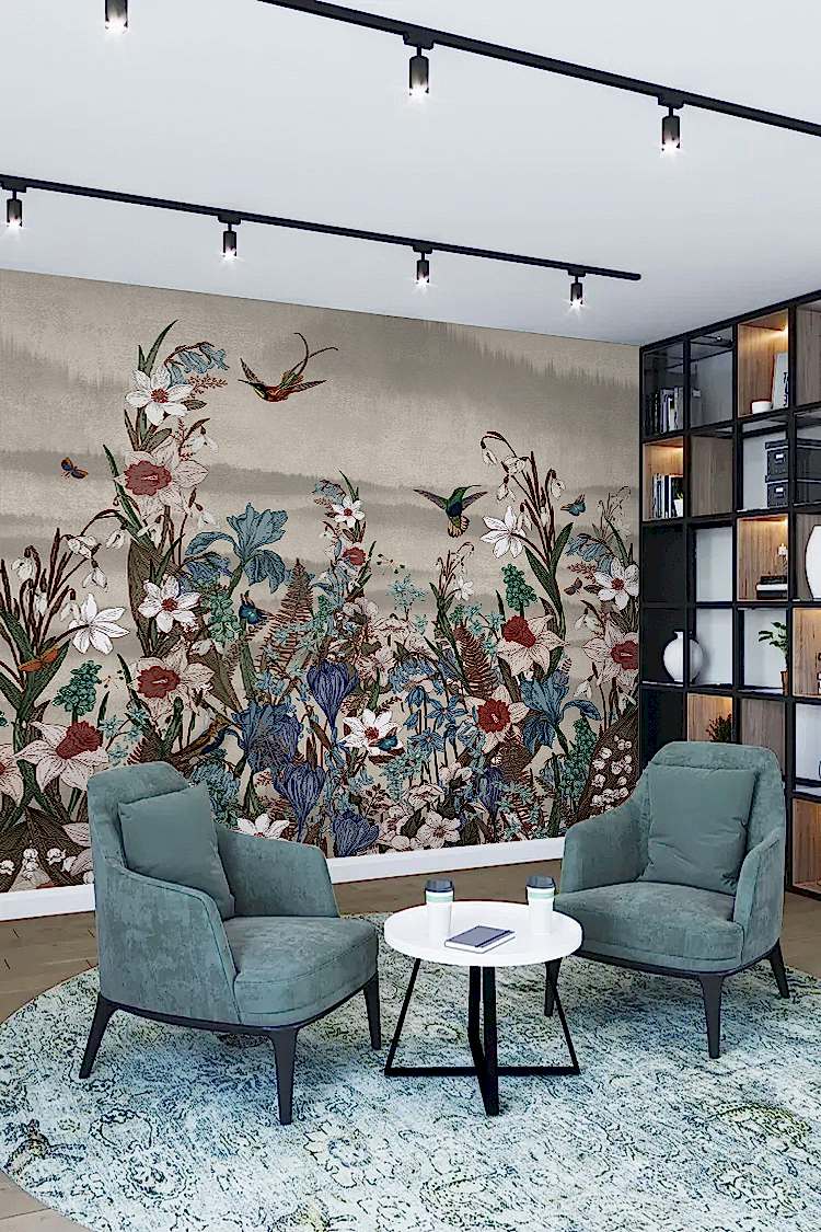 Çiçekli Bahar Temalı Duvar Kağıdı - Görsel 2