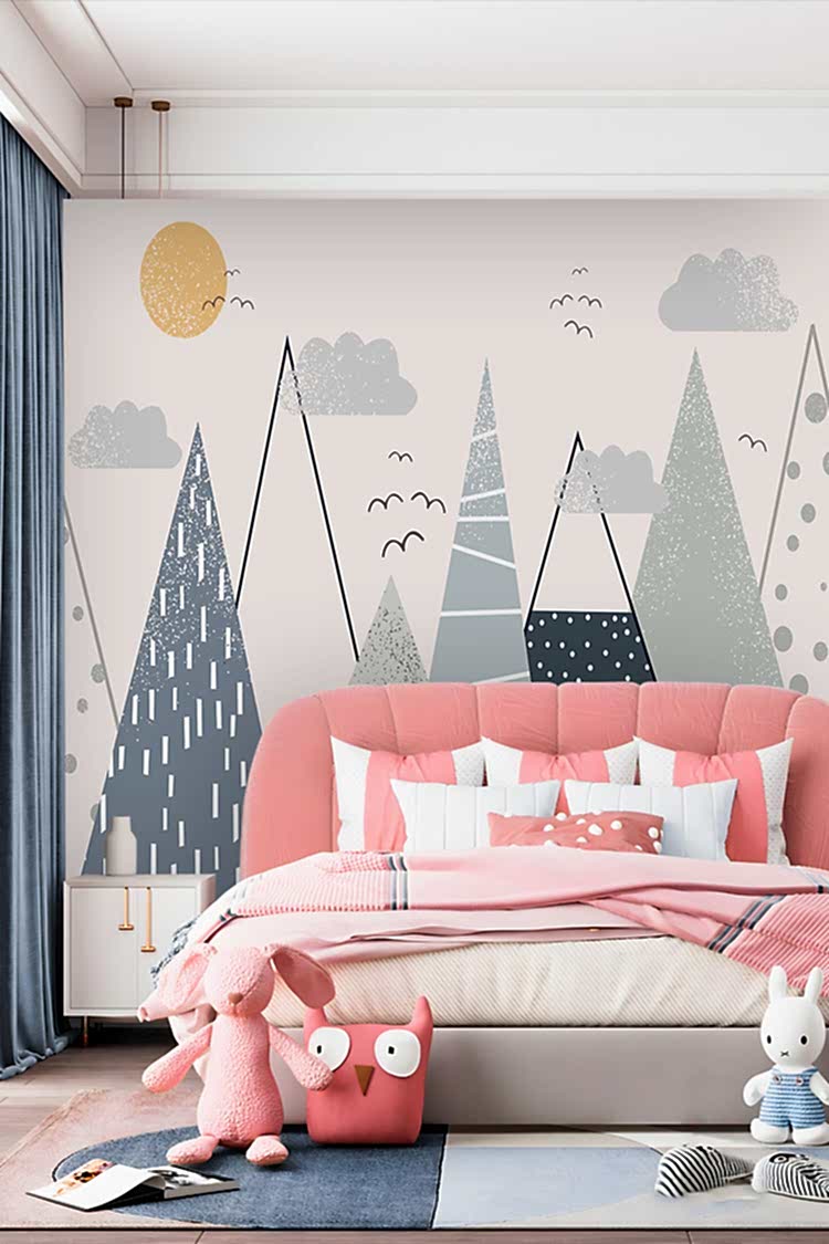 Minimalist Dağ Manzarası Duvar Kağıdı - Görsel 2