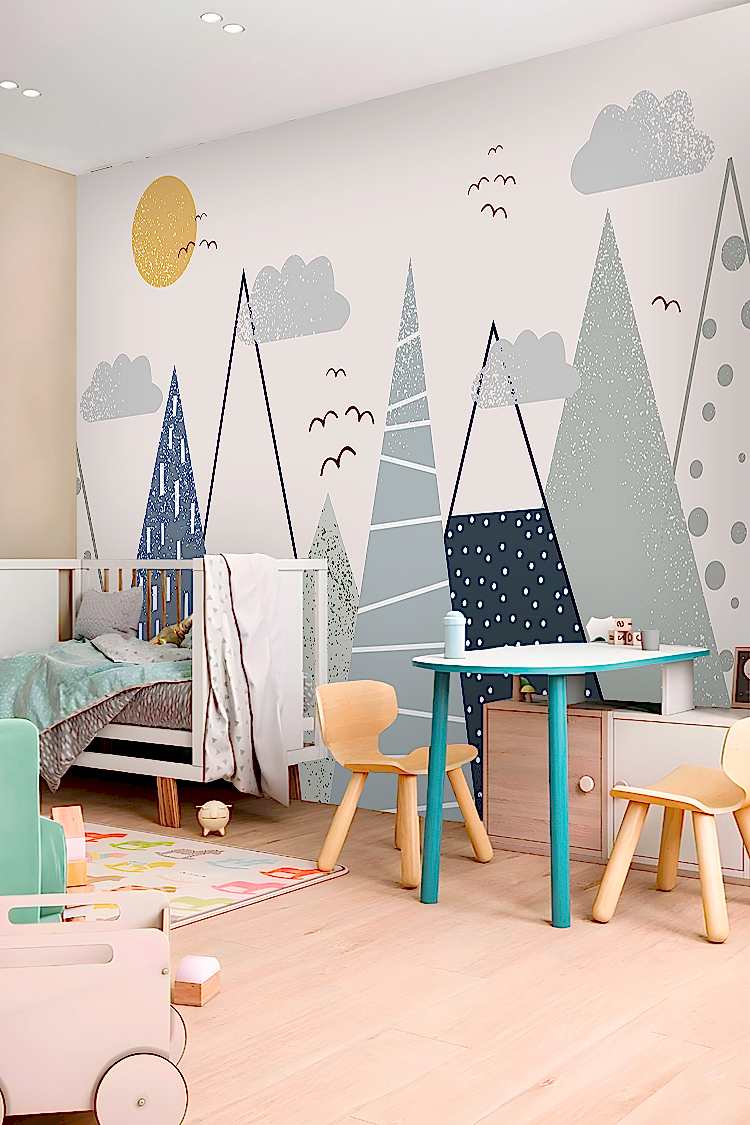 Minimalist Dağ Manzarası Duvar Kağıdı - Görsel 4