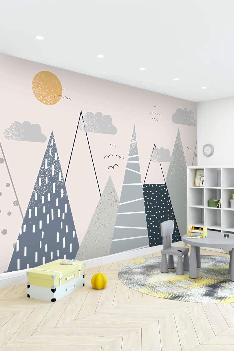 Minimalist Dağ Manzarası Duvar Kağıdı