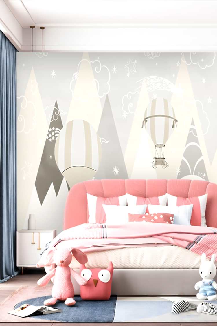 Pastel Dağlar ve Uçan Balonlar - Görsel 2