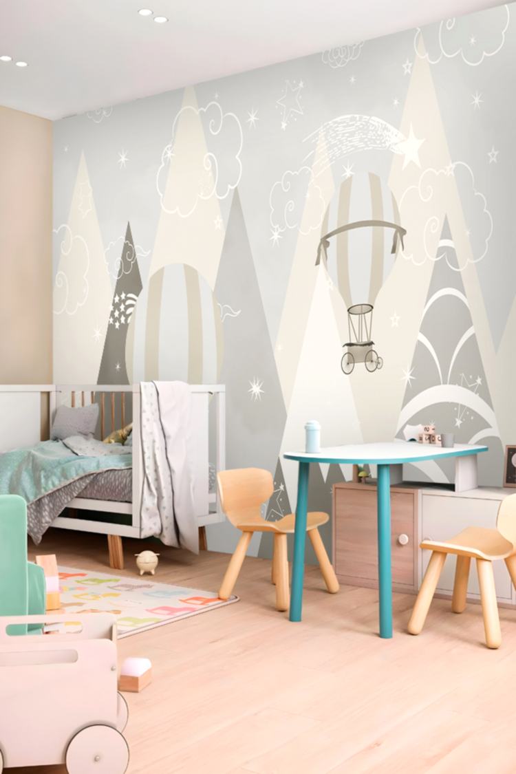 Pastel Dağlar ve Uçan Balonlar - Görsel 3