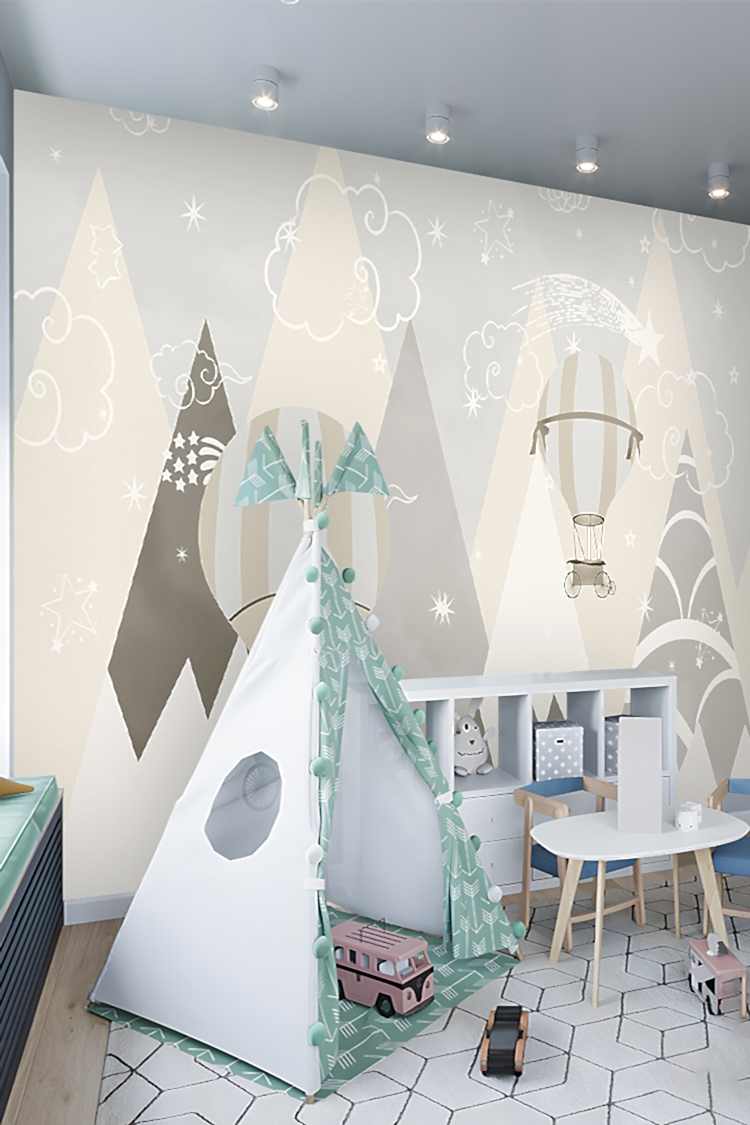 Pastel Dağlar ve Uçan Balonlar - Görsel 5