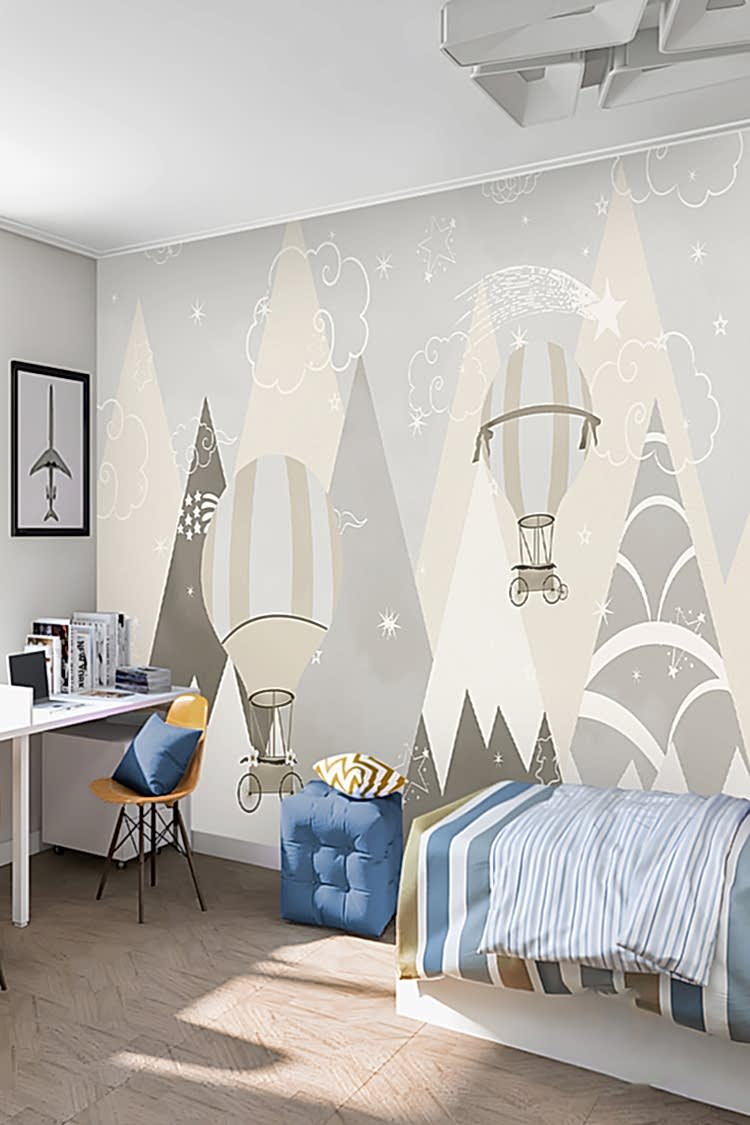 Pastel Dağlar ve Uçan Balonlar - Görsel 6