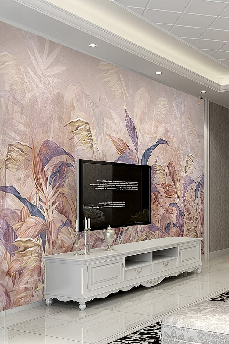 Pastel Bitki Deseni Duvar Kağıdı