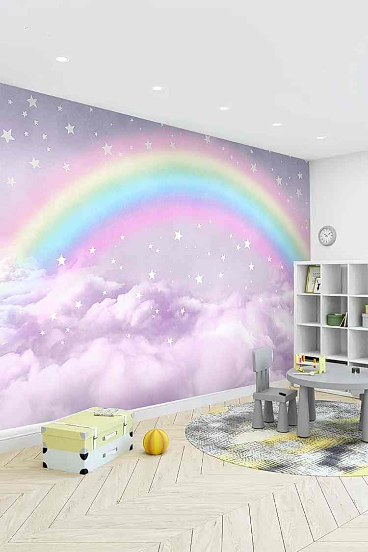 Gökkuşağı Temalı Duvar Kağıdı - Görsel 5