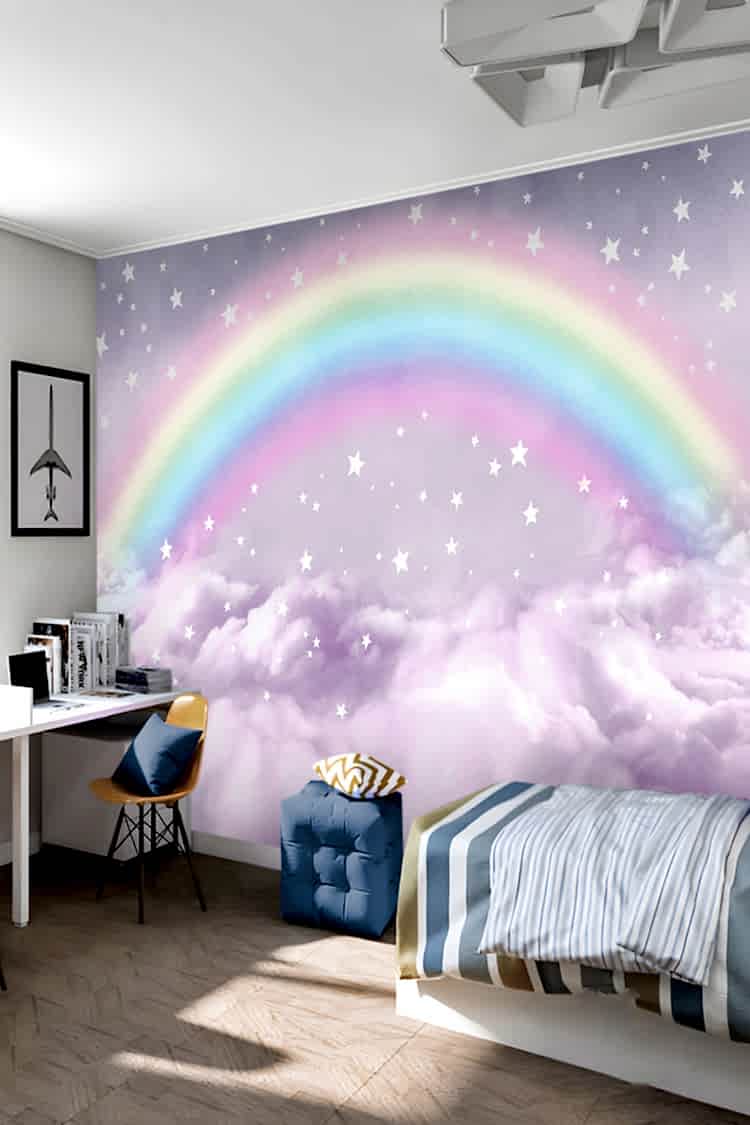 Gökkuşağı Temalı Duvar Kağıdı - Görsel 6