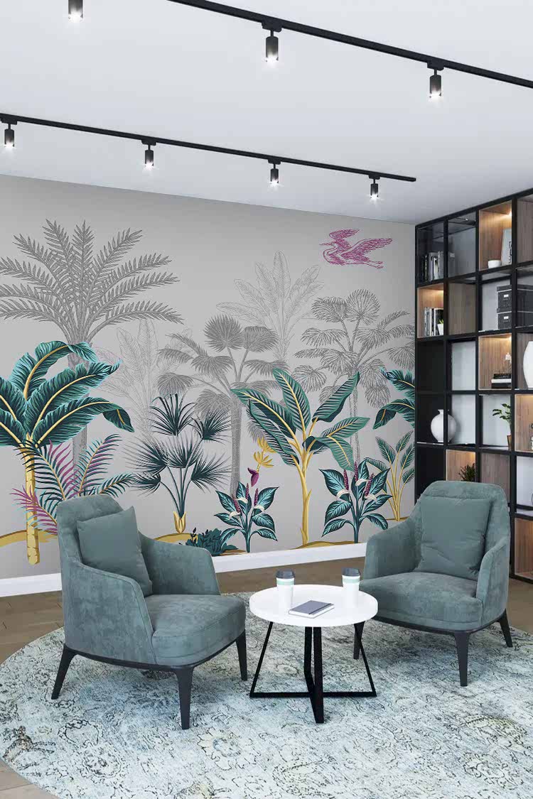 Modern Tropikal Duvar Kağıdı - Görsel 2