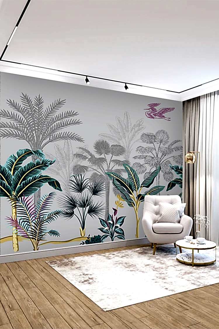 Modern Tropikal Duvar Kağıdı - Görsel 3