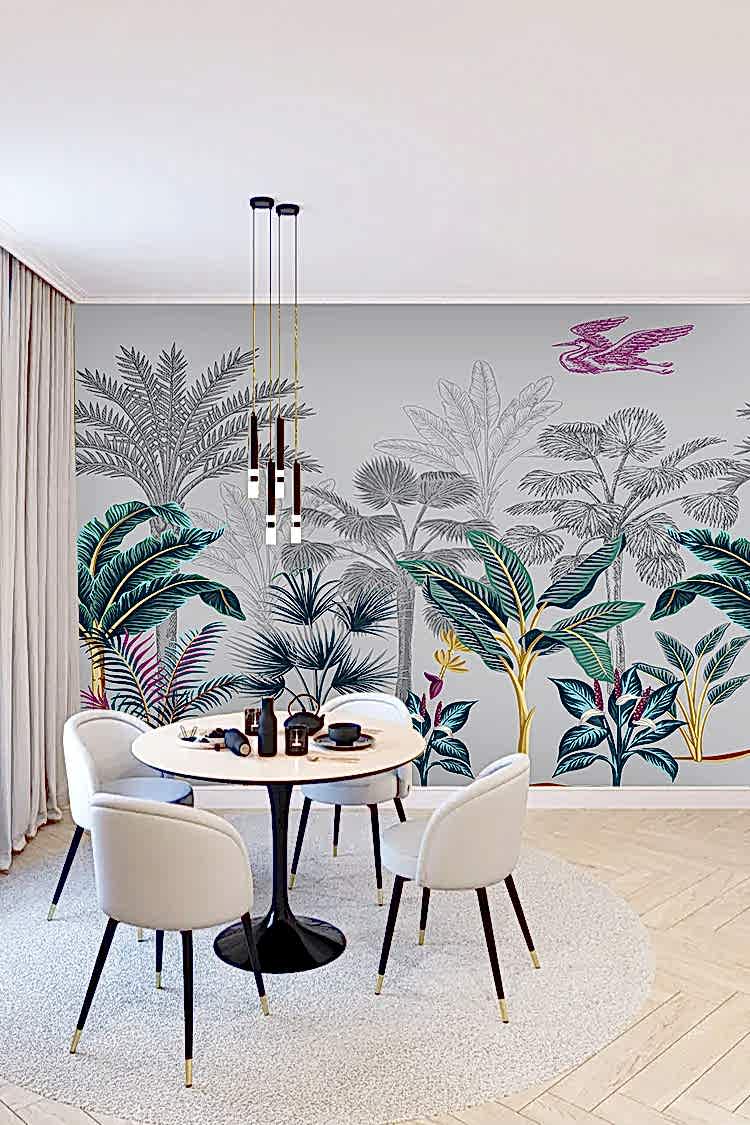 Modern Tropikal Duvar Kağıdı - Görsel 4