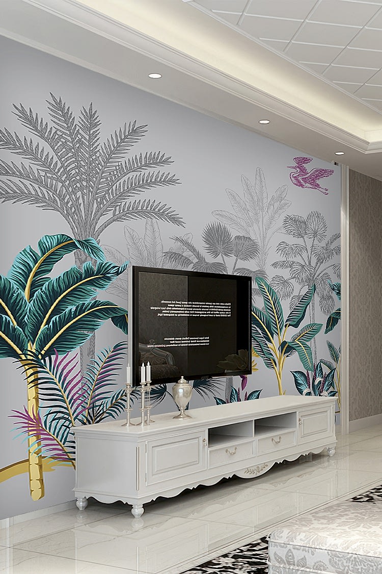Modern Tropikal Duvar Kağıdı - Görsel 6
